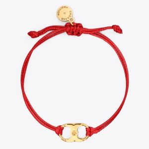 Tory Burch Red Embrace Ambition Bracelet + Pouch